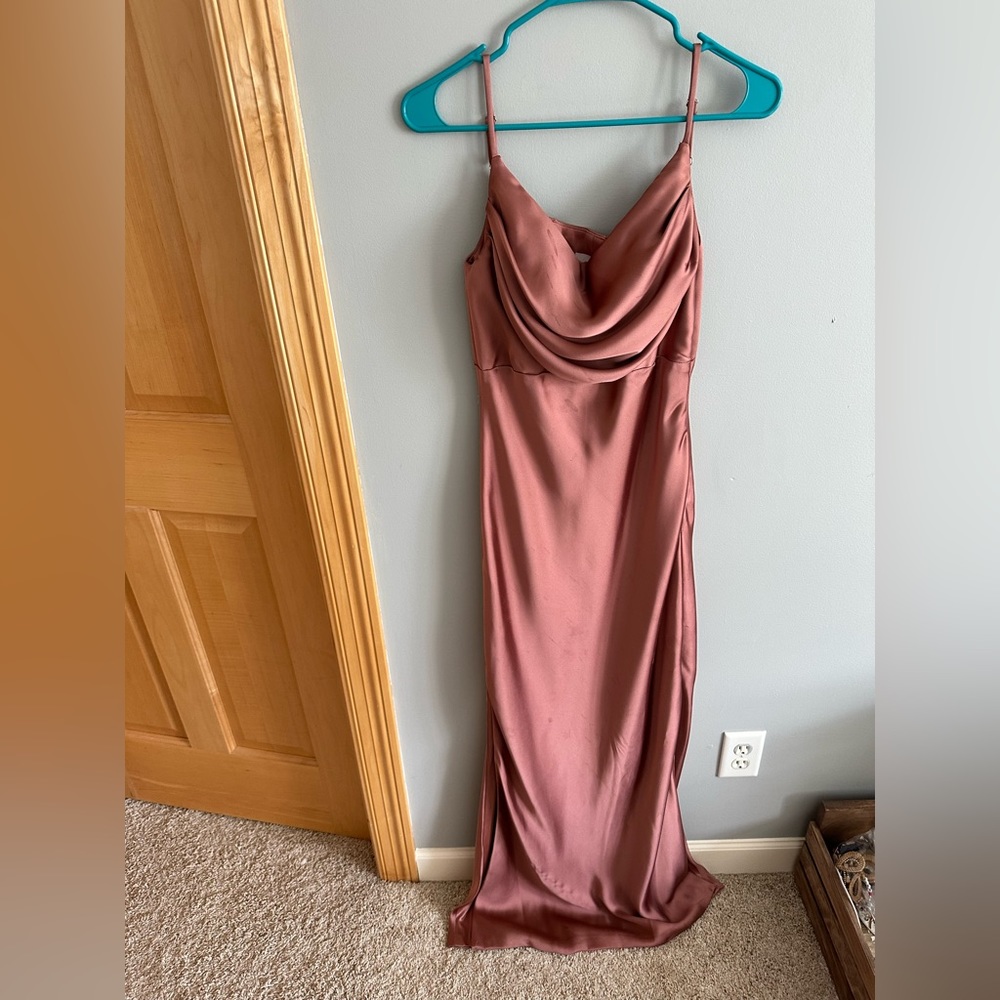 Revelry satin maxi dress!